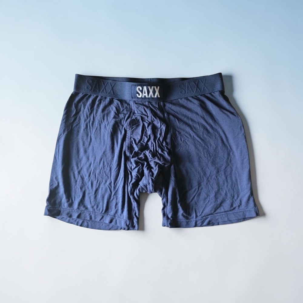 SAXX ULTRA SUPER SOFT BOXER BRIEF BALLPARK POUCH NAVY BLUE  MEN'S SIZE S Y35